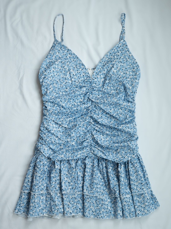 Princess Polly Dresses & Skirts - Princess Polly Blue Floral Mini Dress - Size 10